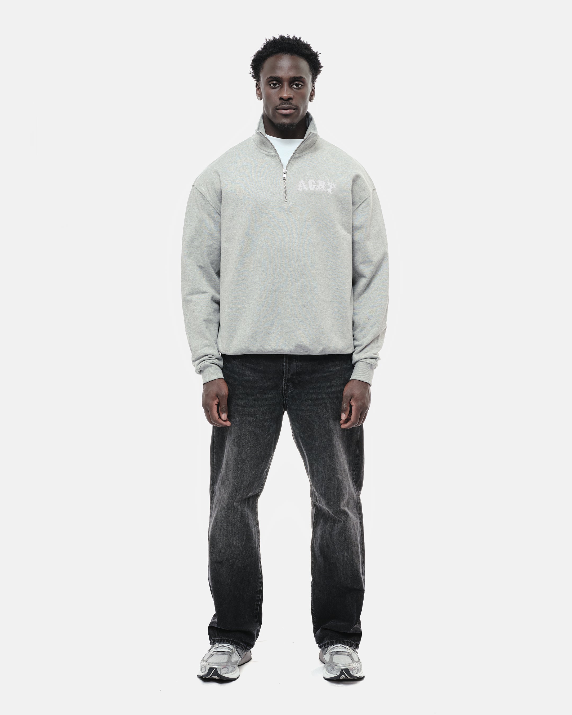 ACRT QUARTER ZIP SWEATSHIRT - HEATHER GREY
