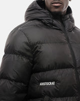 ARISTOCRAT OVERSIZED PUFFER JACKET - BLACK