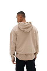 ARISTOCRAT PATRONS CLUB TONAL HOODIE - BEIGE