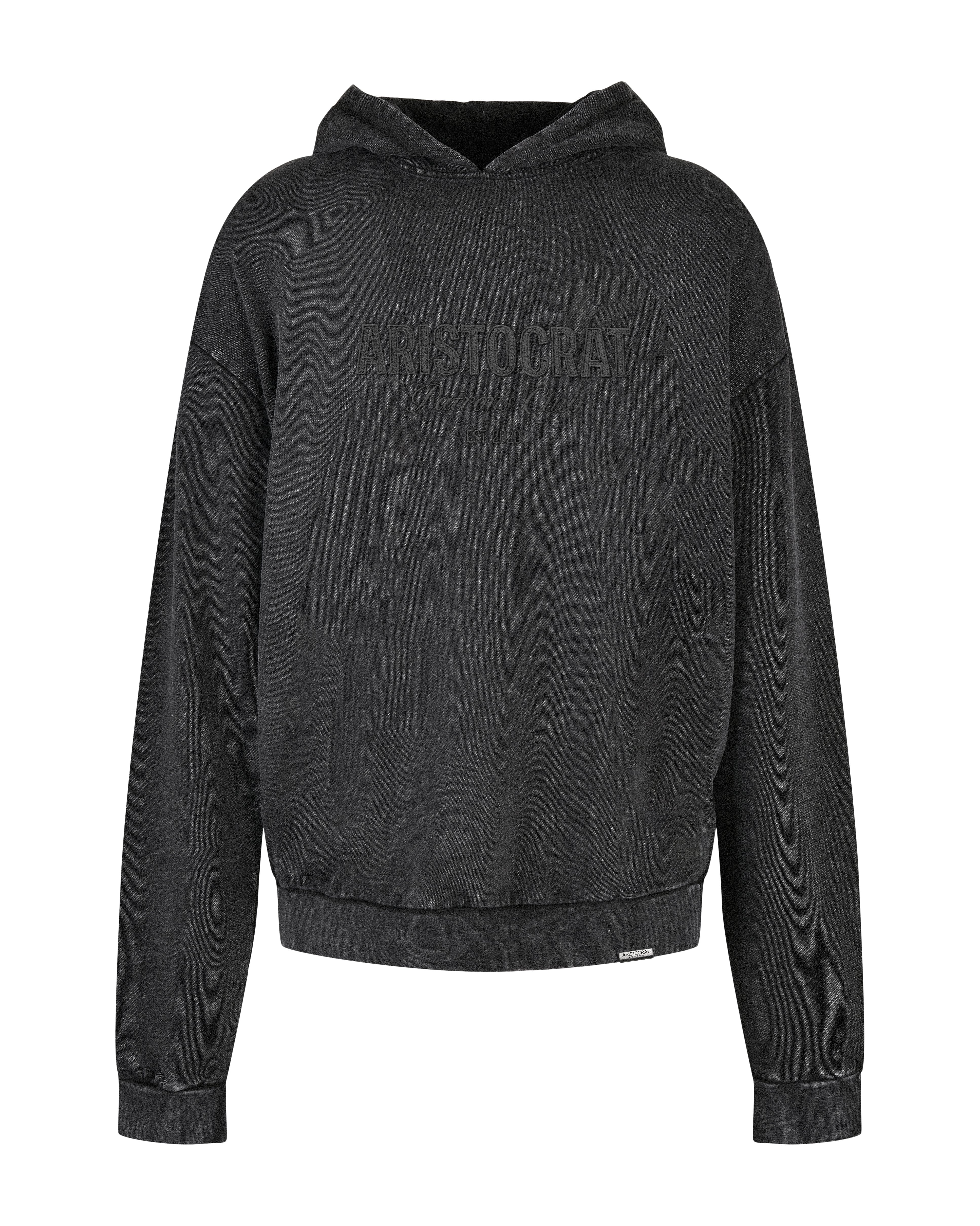 ARISTOCRAT PATRONS CLUB TONAL HOODIE - BLACK