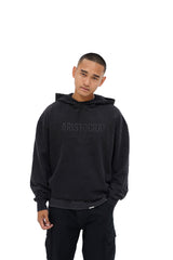ARISTOCRAT PATRONS CLUB TONAL HOODIE - BLACK