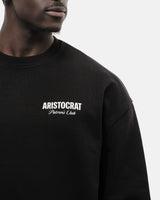 ARISTOCRAT PATRONS CLUB CREW NECK SWEATSHIRT - BLACK