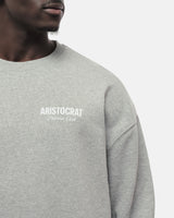 ARISTOCRAT PATRONS CLUB CREW NECK SWEATSHIRT - HEATHER GREY