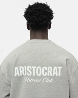 ARISTOCRAT PATRONS CLUB CREW NECK SWEATSHIRT - HEATHER GREY