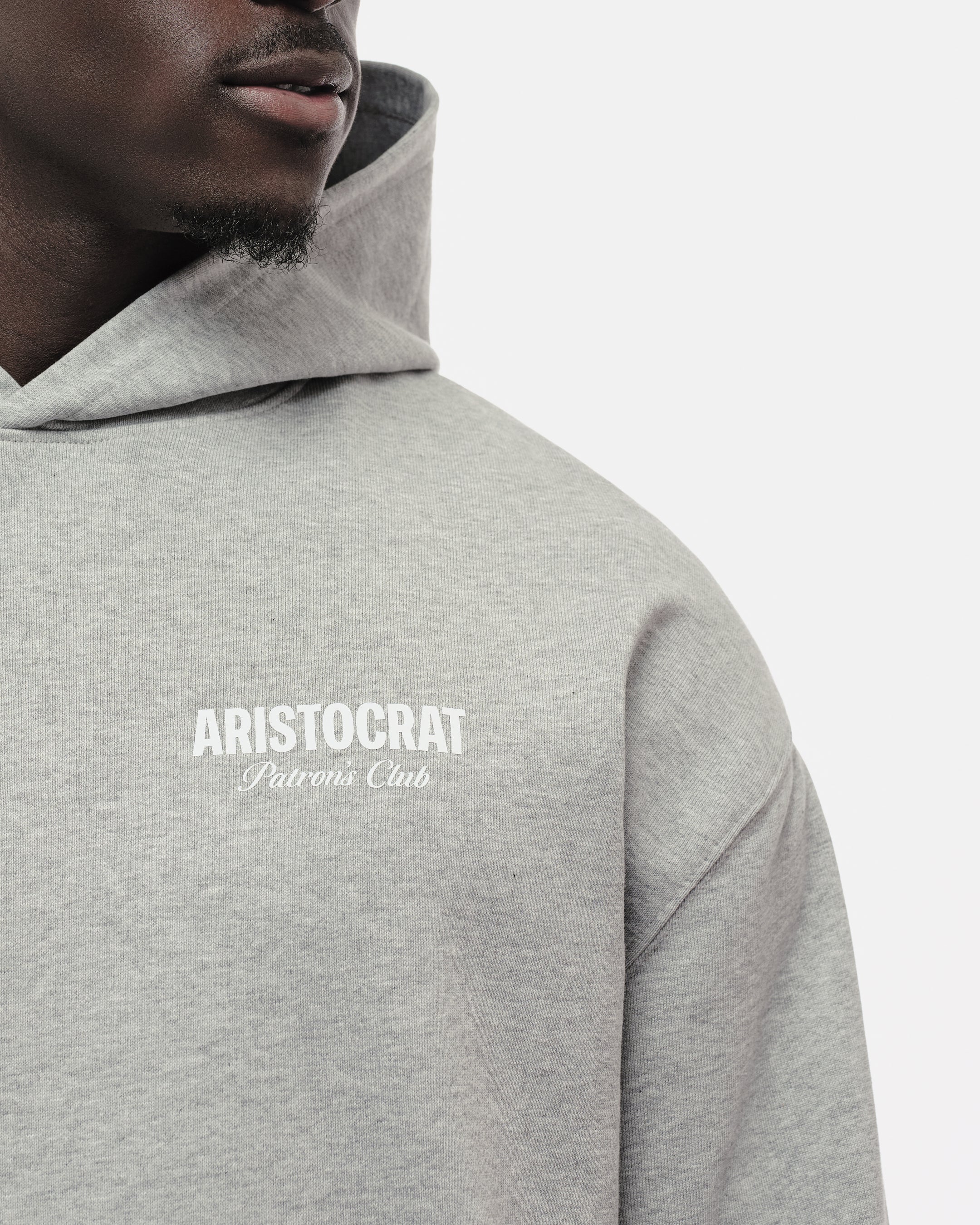 ARISTOCRAT PATRONS CLUB HOODIE - HEATHER GREY