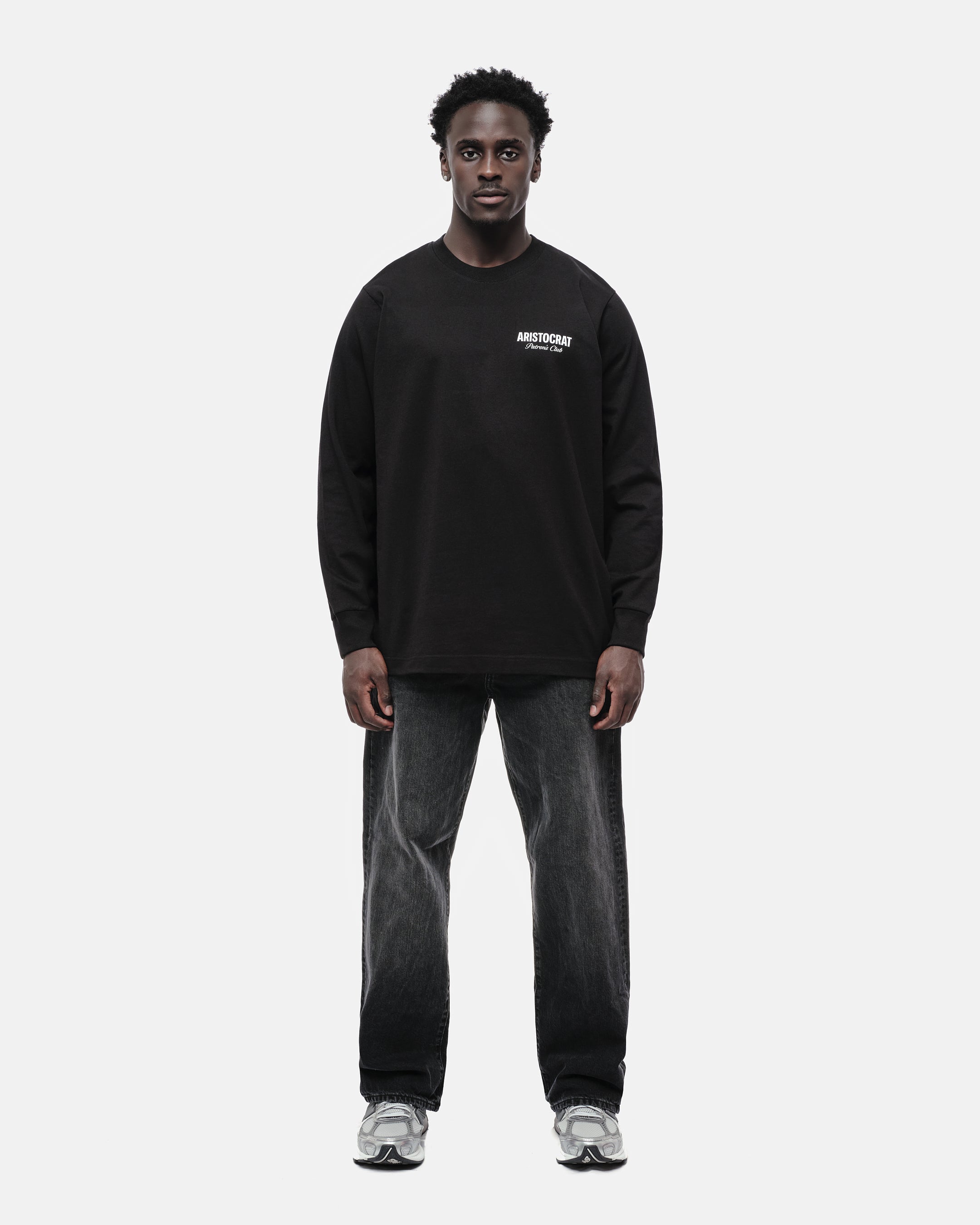 ARISTOCRAT PATRONS CLUB LONG SLEEVE T-SHIRT - BLACK