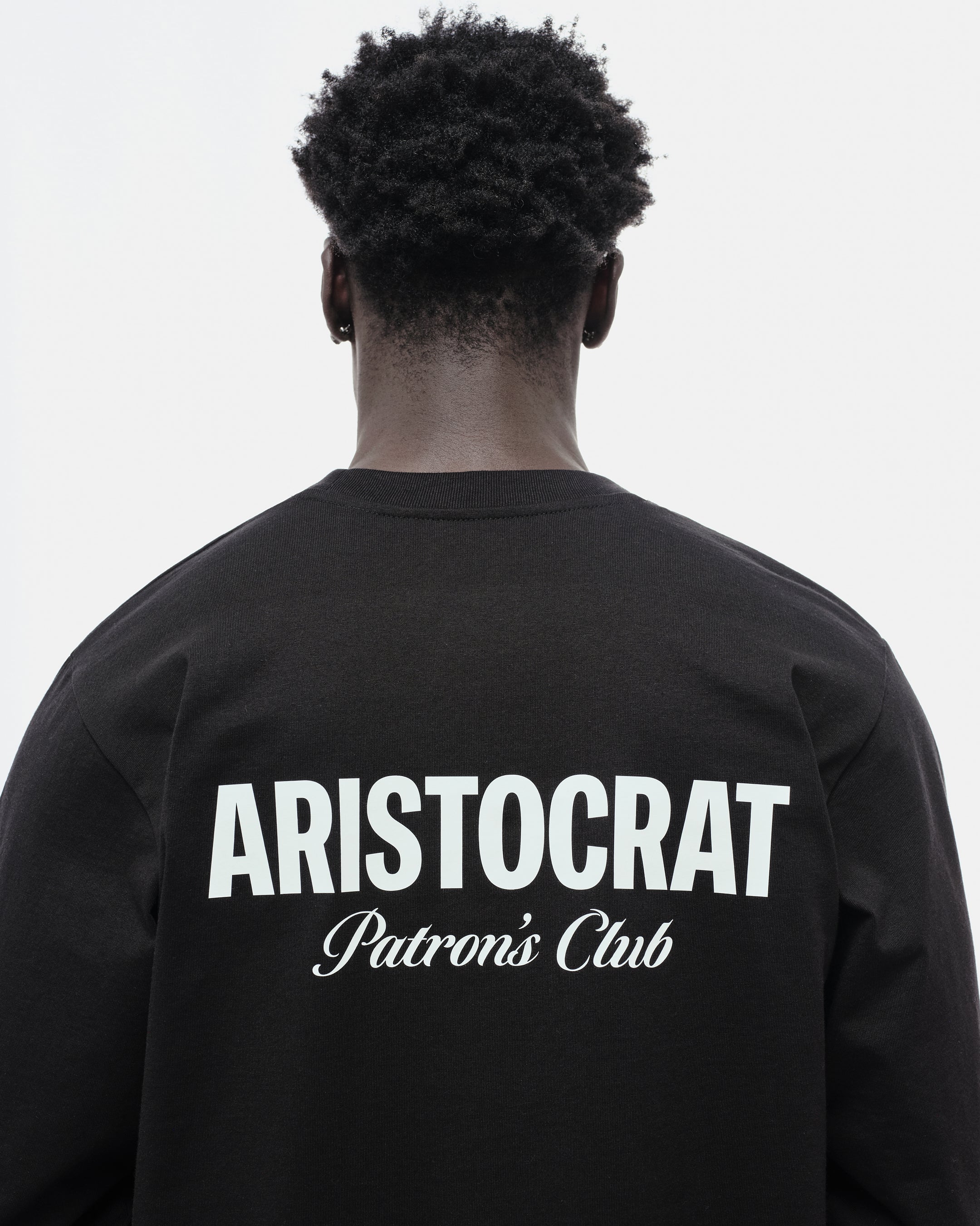 ARISTOCRAT PATRONS CLUB LONG SLEEVE T-SHIRT - BLACK
