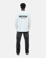 ARISTOCRAT PATRONS CLUB LONG SLEEVE T-SHIRT - WHITE