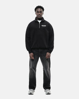 ARISTOCRAT PATRONS CLUB QUARTER ZIP SWEATSHIRT - BLACK