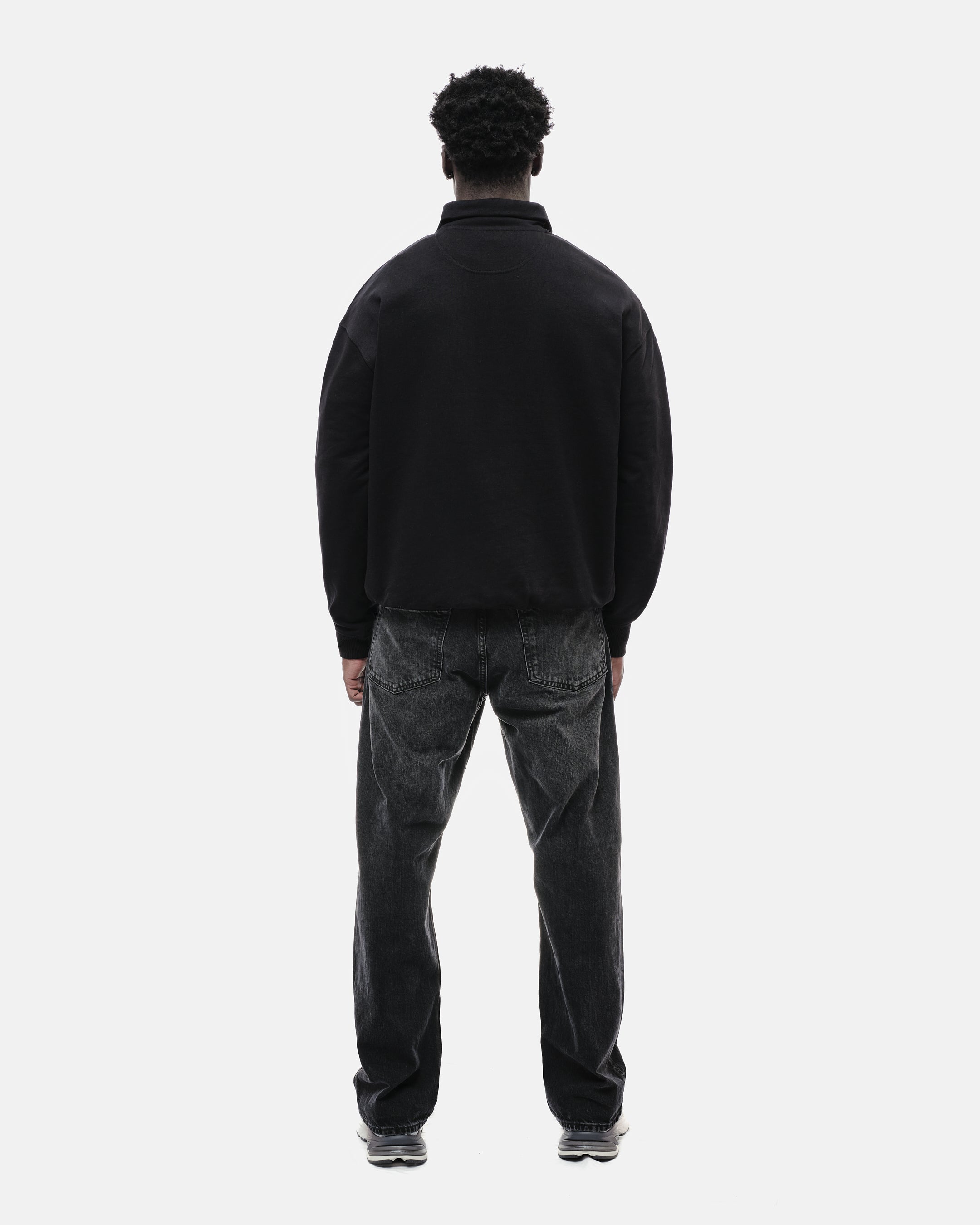 ARISTOCRAT PATRONS CLUB QUARTER ZIP SWEATSHIRT - BLACK