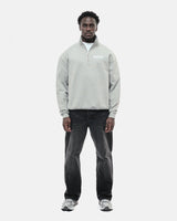 ARISTOCRAT PATRONS CLUB QUARTER ZIP SWEATSHIRT - HEATHER GREY