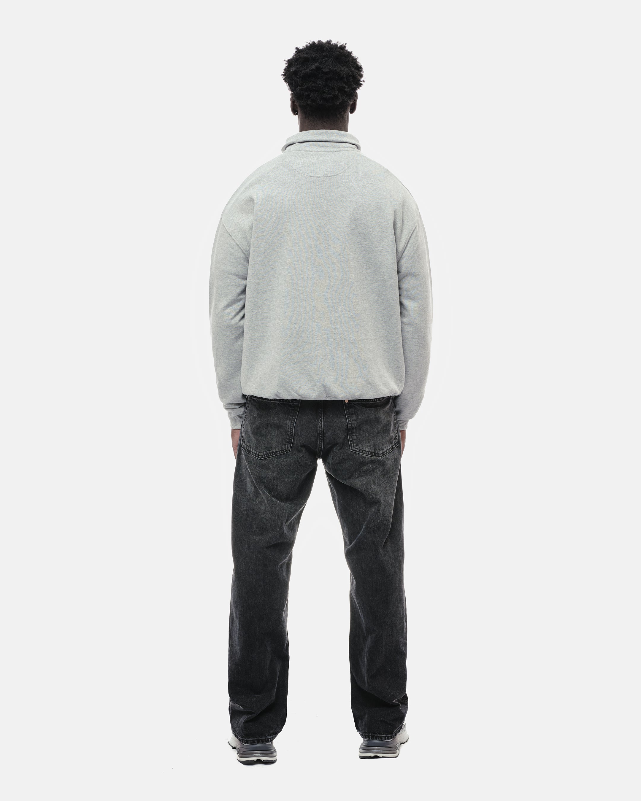 ARISTOCRAT PATRONS CLUB QUARTER ZIP SWEATSHIRT - HEATHER GREY